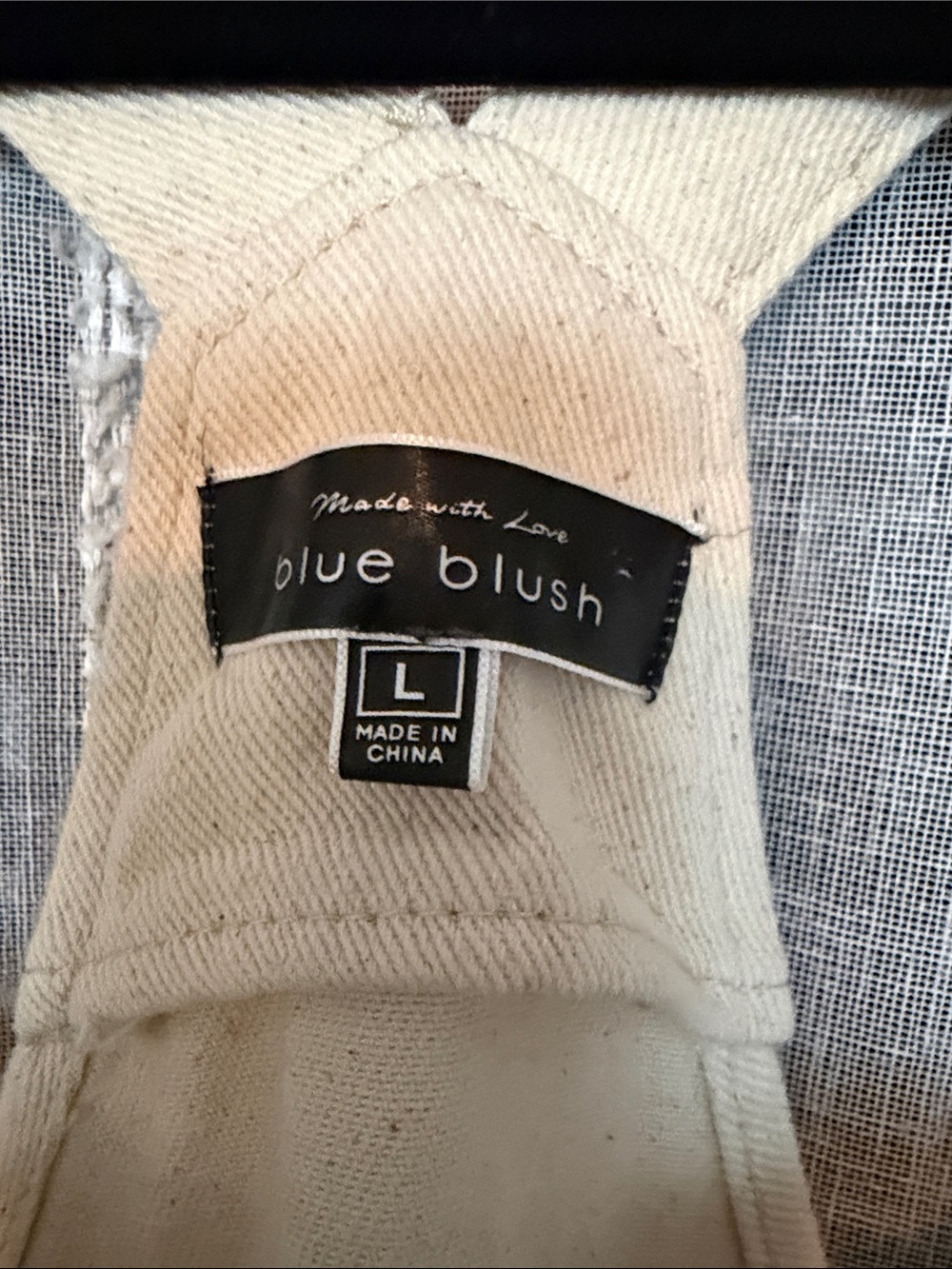 Blue Blush Patchwork Cotton Denim Patchwork Boho Large Overalls - Neutral Multi - Picture 10 of 12